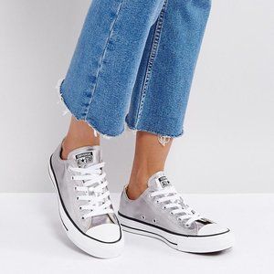 Metallic Silver All Star Converse M4 W6